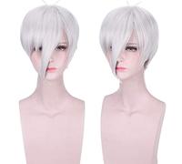 Houseki no Kuni Land of the Lustrous Antarcticite Cosplay 30cm Peluca Corta Fiesta de Halloween Pelo sintético + Gorra de peluca gratis