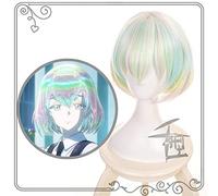 Houseki no Kuni Land of the Lustrous Diamond Cosplay peluca color mezclado corto fiesta de Halloween pelo sintético + gorro de peluca gratis