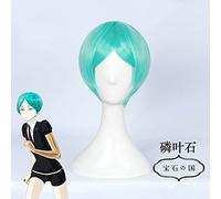 Houseki No Kuni Land of the Lustrous - Peluca de pelo corto para cosplay, 2 versiones, pelo sintético, peluca para cosplay + gorra de peluca B