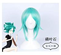 Houseki no Kuni Land of the Lustrous Phosphophyllite Cosplay Peluca Pelo corto 2 Versiones Pelo sintético Cosplay Peluca + Peluca gratis Cap A
