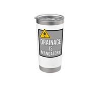 Houseplant Lover Drainage Is Mandatory Gardening Warning Vaso térmico de acero inoxidable de doble pared