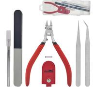 HOUSERAN Alicate para modelismo con un filo y cuchilla, Herramientas de Modelado, kit de herramientas para modelismo para reparar y fijar modelos de plástico Gundam, rojo
