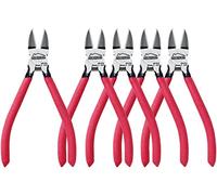 HOUSERAN Alicates de Corte,152mm, 5 Piezas, Cortador Alambre, Alicates de Corte Lateral, Cortador Lateral Con Resorte, Alicates Joyeria, para Joyería, Flores Artificiales, Artesanía, Rojo
