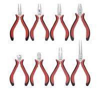 HOUSERAN Alicates de laboratorio joyería 8 Piezas herramientas para hacer joyas con alicates de punta de aguja, cortadores de alambre, alicates de punta redonda, alicates de punta doblada