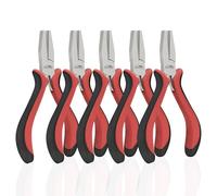 HOUSERAN Alicates de punta curva de joyería 8 Piezas, herramientas para hacer joyas con alicates de punta de aguja, cortadores de alambre, alicates de punta redonda, alicates de punta doblada