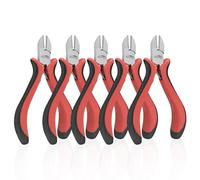 HOUSERAN Cortadores de alambre de 4 pulgadas, paquete de 5 cortadores laterales para hacer joyas con resorte para bricolaje, manualidades, reparación