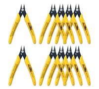 HOUSERAN Cortadores de descarga, paquete de 10, alicates de corte micro empotrado de 5 pulgadas con resorte, pinzas de corte lateral, mini cortadores de alambre, cortadores de alambre modelo,
