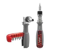 HOUSERAN Destornillador de carraca, destornillador multipuntas 10 en 1, destornillador de precisión a 90 grados, destornillador de carraca eléctrico y electrónico, ranurado/Philips/Torx