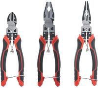 HOUSERAN Juego de 3 Alicates: Universal 210mm, Corte Diagonal 190mm y de Punta 210mm