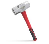 HOUSERAN Martillo de trineo de 3 libras, martillo resistente con agarre de goma antideslizante, martillo para construcción, demolición, jardinería, mejoras del hogar
