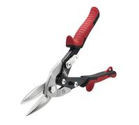 HOUSERAN Tijeras de metal de 255 mm, con bloqueo de seguridad y mango antideslizante, dientes afilados de acero CR-V, tijeras de metal para cortar chapa