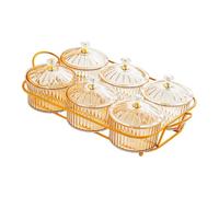 HouseVibe Bandeja organizadora de platos divididos para servir platos nórdicos de frutas secas, caja de almacenamiento de alimentos para dulces, patatas fritas, bandeja de fiesta de boda con tapas