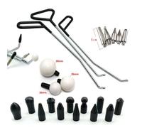 Houshan Herramientas de reparación de abolladuras sin pintura, 6 varillas de eliminación de abolladuras con cabezal de punzón, kit de eliminación de abolladuras sin pintura, eliminación de abolladuras