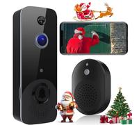 Housiwill - Timbre inalámbrico con cámara, videoportero inalámbrico WiFi Inteligente HD 1080P, detección de Movimiento PIR, Audio bidireccional, visión Nocturna, Gran Angular, Pilas no Incluidas