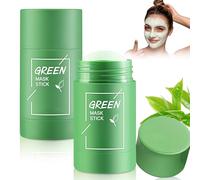 HOUSN 2PC Green Tea Deep Cleanse Mask, Green Mask Stick Puntos Negros para Limpieza Profunda, Control de Aceite, Hidratante Calmante con Extracto Puro de Té Verde Natural