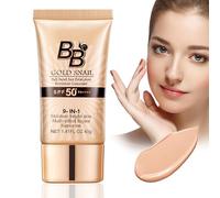 HOUSN BB Cream 9 en 1 SPF 50+, CC Cream Con Caracol Dorado, Base Maquillaje, Corrector & Protección Solar Para Tono Uniforme, Resistente al Agua, Todo Tipo de Piel (40g)