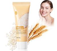 HOUSN BB Cream de Arroz con SPF 45+ e Hidratación Intensa, CC Cream para Cobertura Uniforme y Acabado Satín, Ideal para Maquillaje Diario