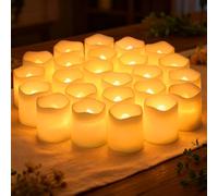 HOUSN Velas Led,Velas Led Efecto Llama,24 Candle Led PequeñAs,Candle Artificiales Realistas Con Luz Amarilla CáLida,Para Festivales DecoracióN,Bodas Y Fiesta,Interior O Exterior