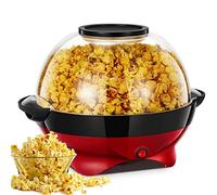 HOUSNAT Palomitero, 5,5L/180g, 800W Máquina de Palomitas Aceite Caliente | con Revestimiento Antiadherente y Plato de Calentamiento Extraíble, Silenciosa y Rápida, 2 Tazas Medidoras