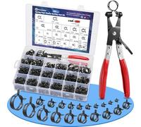 Housolution 400 Piezas Abrazaderas de Manguera de Resorte 6-35mm 20 Tamaños de Abrazaderas de Tubo de Primavera, para Automoción, Líneas de Combustible, Silicona, Vacío y Aplicaciones Mecánicas