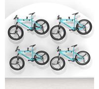 Housolution Soporte De Pared Para Bicicletas - Acolchado de Espuma EVA, Acero Al Carbono, Ajustable Para Bicis De Carretera, Montaña E Híbridas Hasta 48,5 Lbs. Ahorra Espacio En Garaje/Casa, 4 Paquete