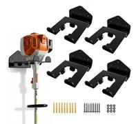 Housolution Soporte Para Recortadoras de 8'' Con Recubrimiento de Goma, [4 Pack] Colgador Resistente para Desmalezar, Gancho Organizador Para Recortadora, Cortasetos, Soplador De Hojas y Motosierra