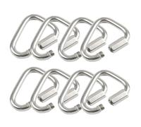 HOUSON 8 mosquetones M5 Delta Quick Link, de acero inoxidable 304, con cierre triangular, mosquetón, mosquetón, para hamacas, sacos de boxeo, sillas columpios, gimnasio, 8 unidades