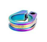 HOUSON Abrazadera de asiento de bicicleta, abrazadera de poste de asiento de bicicleta de aleación de aluminio, liberación rápida para tubo de asiento de bicicleta de montaña, colorido 31,8 mm