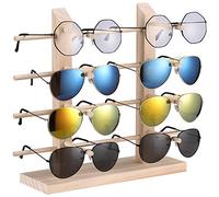 HOUSON Para 8 pares Soporte De Exhibición De Los Vidrios Gafas De Sol Creativas De Madera con Soporte para Gafas