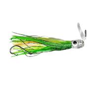 HOUSON Señuelo de pesca, 16 cm, señuelo de arrastre, señuelo de pulpo para Mahi Marlin, atún, delfín, Wahoo, tiburón, señuelos de pesca en aguas profundas, aparejados con gancho líder, faldas de