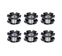 HOUSON Tuercas de estrella para bicicleta, 6 tuercas de estrella para bicicleta, horquilla delantera, núcleo de tuerca de estrella para bicicleta, tuercas de tubo de dirección, Accesorios Bici