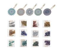 Housoutil 1 Juego de Flores Datura con Diseño de Diamantes Kit Diy de Accesorios Brillantes para Manualidades para Llaves Teléfonos y Mochilas