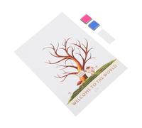 Housoutil 1 Juego El Bebé Revela El Tablero De Mensajes De Fiesta Ducha Vaya Chico Revelar Revelador Azul Decoración Conformado Género Árbol Signo del Libro De Visitas Papel Cuché