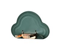 Housoutil 1 Pc estante para secador de pelo perchas plegables ganchos para colgar en la pared estantes de almacenamiento contenedor de almacenamiento de baño sin puñetazos AbS