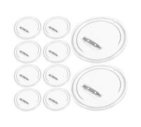 Housoutil 10 Botones de Acrílico Transparentes para Diseñar Pines con Foto, Accesorios Versátiles para Manualidades DIY y Proyectos Escolares, Diseño Único y Estilo Distintivo
