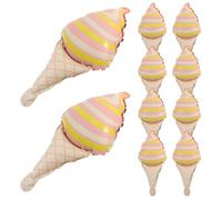 Housoutil 10 Globos de Helado Mini Mate Rosa para Fiesta de Cumpleaños, Decoración Temática de Verano, Cono de Helado Inflable, Kit de Globos para Eventos, Suministros para Fiestas