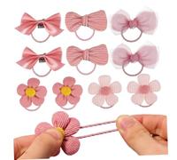 Housoutil 10 Piezas Accesorios Pelo de Perros Pequeños, Lazos para Cachorro | Tocado Floral para Mascotas, Adorno de Tela, Uso en Ocasiones Diversas Presente