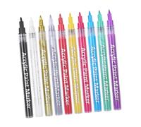 Housoutil 10 Piezas Bolígrafo Para Trazar Uñas Pluma De Manicura Pluma De Punta De Uñas Herramienta De Pluma De Dibujo De Línea De Uñas Cepillo De U?as Cepillar Mujer Propileno Clavo