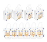 Housoutil 10 Piezas Bolsa de envase Largo Día Festivo botín Claro para Bolsa de Dulces Bolsas de de Mano Favor Bolsas Tela no Tejida unida por Calor Colorful