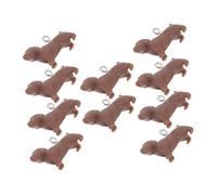 Housoutil 10 Piezas Colgante de perros de resina encantos artesanales calcetín encantos intercambios de chicas exploradoras encantos de animales encantos para pulseras hechizas Metal Marrón