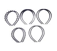 Housoutil 10 Piezas Diadema ondulada helada diademas lisas de plástico hair band for men diadema de bricolaje peine el pelo aros simple venda cueva de la cabeza De las mujeres