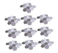 Housoutil 10 Piezas Hexagonal Wall Stickers Self-adhesive Plastic Tiles For Home Decor Peel And Stick Wallpaper Creative Wall Makeover For Living And Bedroom