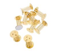 Housoutil 10 Piezas Muñeca Base de muñecas sacudiendo la Cabeza de la muñeca cabezones para tableros Manualidades de Base de Resorte Metal Dorado