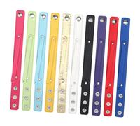 Housoutil 10 Piezas muñequera pulsera cuero wrist wraps wristband Propieto de pulseras para hombres bandas de brazo pulsera pulsera Puños de cuero en las muñecas Puño de cuero en Piel