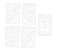 Housoutil 10 Piezas Plantillas de Dibujo para Diy Plantillas de Flores y Arte PP y Prácticas para Manualidades y Proyectos Escolares