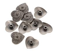 Housoutil 10 Piezas Remaches Decorativos Corazón para Manualidades Cuero Tachuelas Diy para Ropa Bolsos y Zapatos Alta Resistencia y Fácil Aplicación