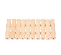 Housoutil 10 Unidades Asa de Madera Beige Soporte Estable y Diámetro de Orificio de 6mm Diseño Único para Cubo y Cesta para Actividades Variadas y Camping