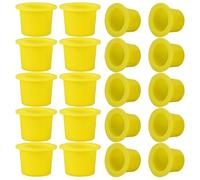 Housoutil 100 Copas de Pigmento Amarillo para Microblading y Tatuajes, Práctico y Fácil de Transportar para Profesionales