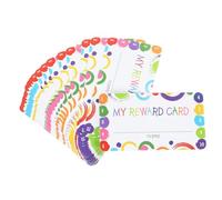Housoutil 100 hojas Tarjetas de Recompensa para Maestros Cartón Resistente Unidades para Incentivar y Motivar Estudiantes Aula