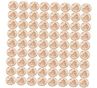 Housoutil 100 piezas Figuras de Madera para Manualidades DIY Cortes de Madera Naturales de y Decoraciones Personalizadas